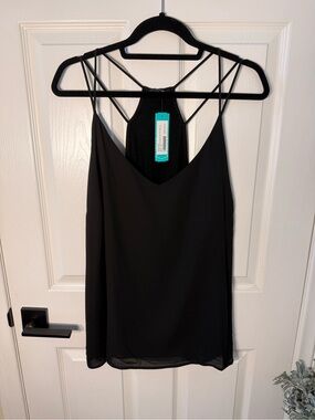 Papermoon Black Strappy Camisole Tank